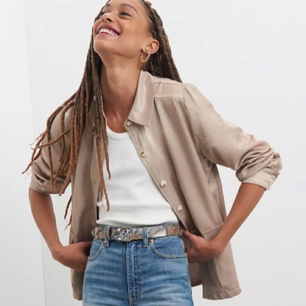 Anthropologie Current Air Blouson chemise chatoyant